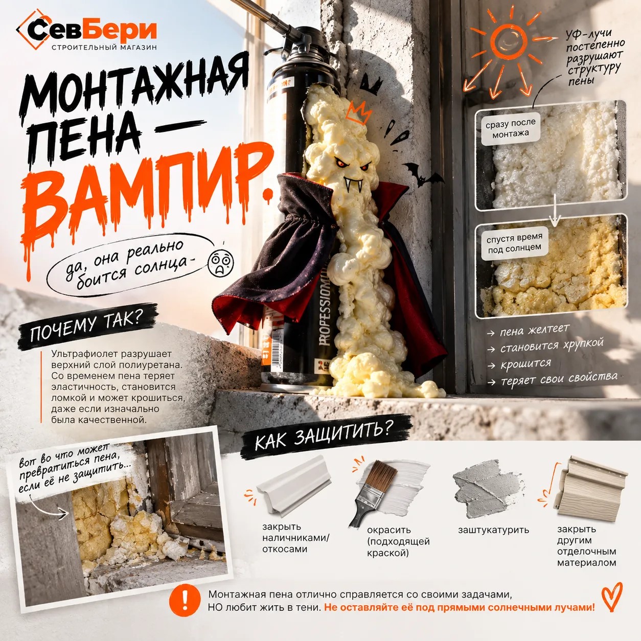 Монтажная пена - вампир?