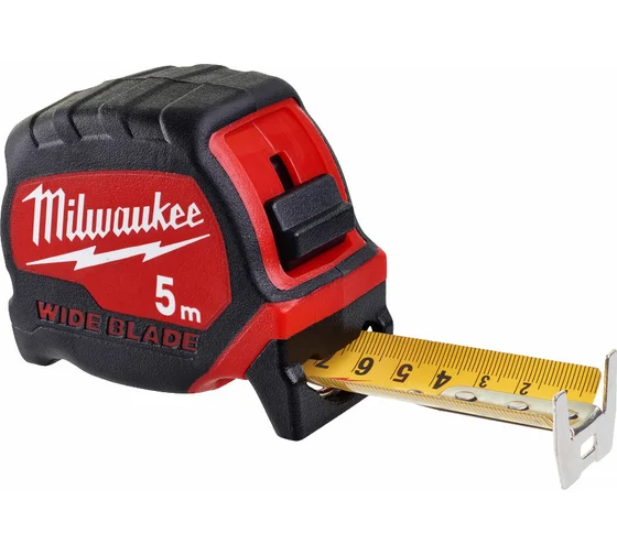 Рулетка Milwaukee PREMIUM широкая WIDE BLAD 5м*33мм