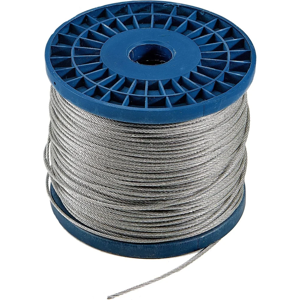 DIN 3055 Трос сталь в ПВХ  SWR М5 PVC М6  (100 м.)