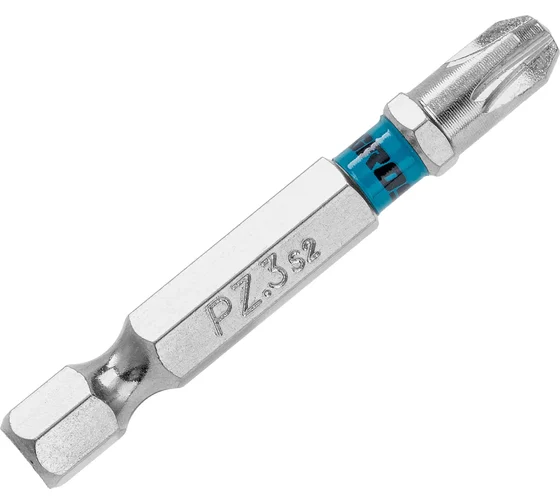 Бита PZ3х50мм, сталь S2, шестигр., Gross