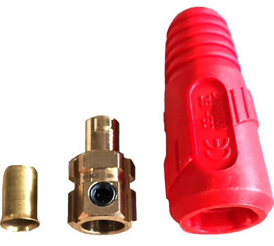 Вилка кабельная УСИЛЕННАЯ/КРАСНАЯ 10-25mm ПРОФЕССИОНАЛ (уп.2шт)