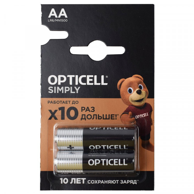 Батарейки LR06-20BL AA Opticell Simply (2шт/уп)