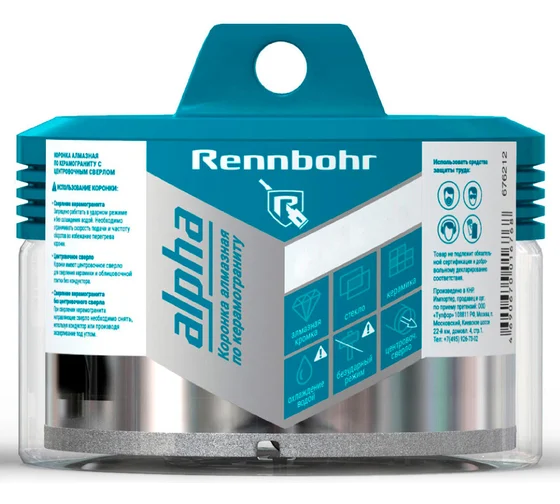Коронка алмаз. керамогранит 115мм "Rennbohr"