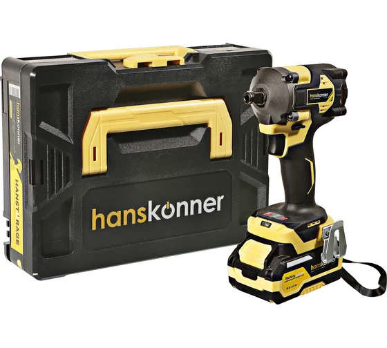Аккумуляторный ударный гайковерт Hanskonner 1BatterySystem HCD20420BLC