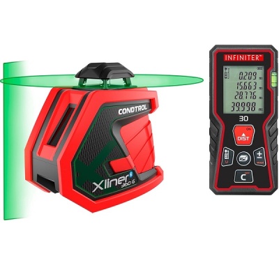 Лазерный уровень CONDTROL XLiner 360 G + Лазерный дальномер INFINITER 30   1-2-352
