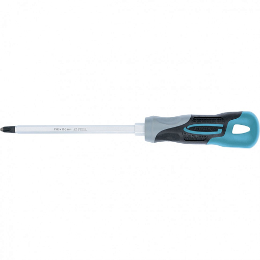 Отвертка PH3*150мм, S2, трехкомп.рукоятка GROSS