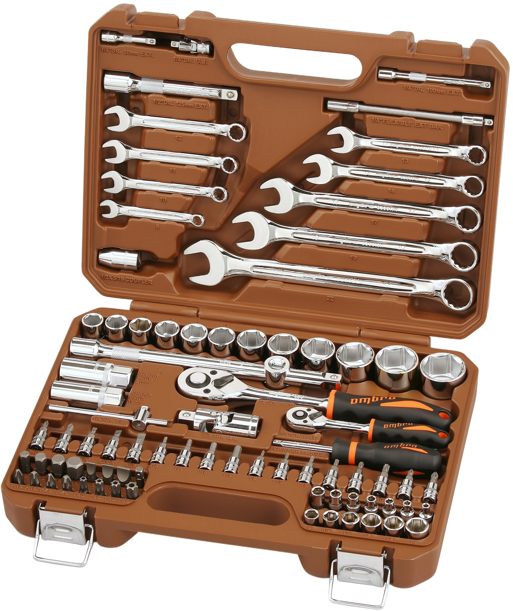 Набор универсального инструмента OMBRA 1/4",1/2" DR (82 предм.) OMT82S