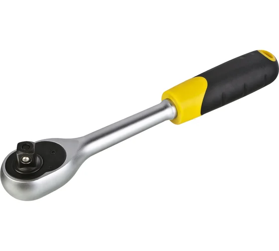 Ключ трещеточный 1/4", 90 зуб, с быстрым сбросом, CrV, Hanskonner