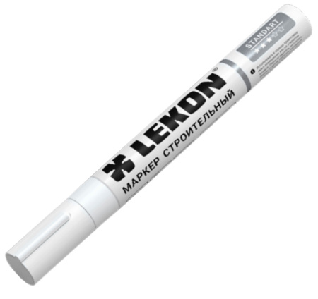 Маркер белый LEKON с нитроэмалью