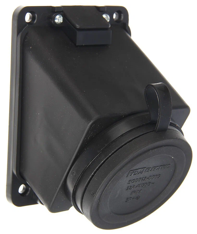 Настенная розетка угловая (кауч) 3P+РE 32А, 380В  IP44
